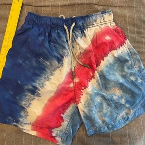 Vintage Summer tie dye water repellant quick dry swim trunks Men’s Small EUC